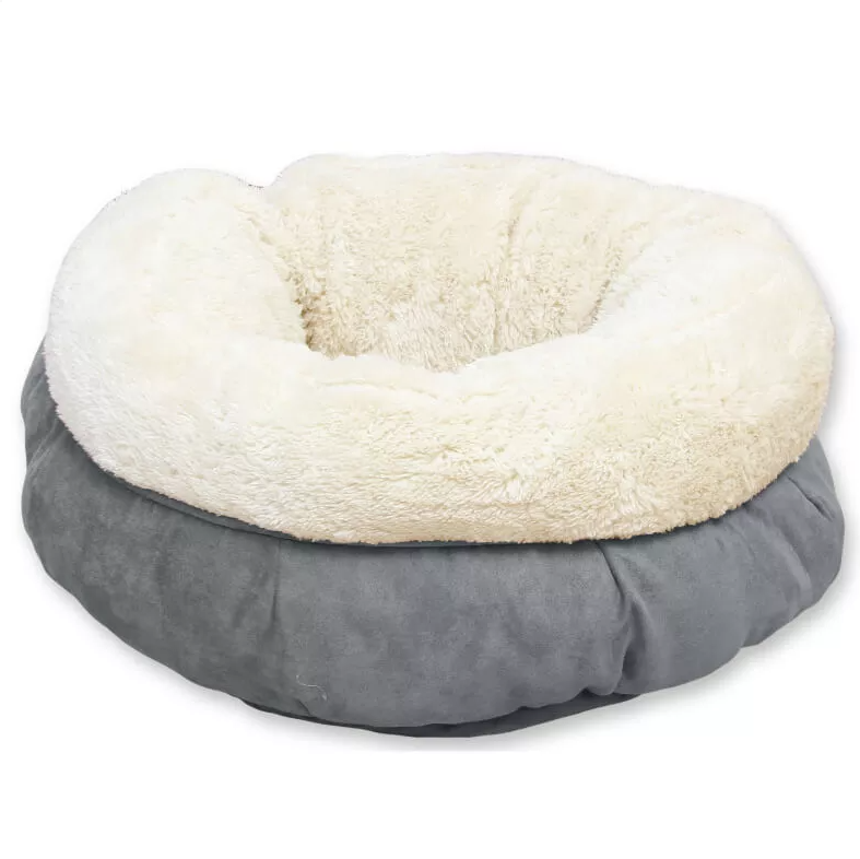 All For Paws Donut Cat Bed, Grey – 45 cm